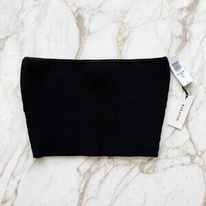NWT Aritzia Babaton Sculpt Knit Cropped Tube Top, Size S, Black